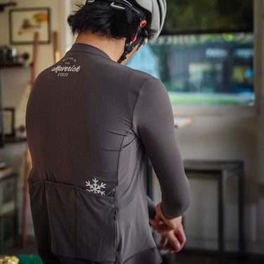 PRO Long Sleeve Jersey Sea Gray - Premium cycling jersey