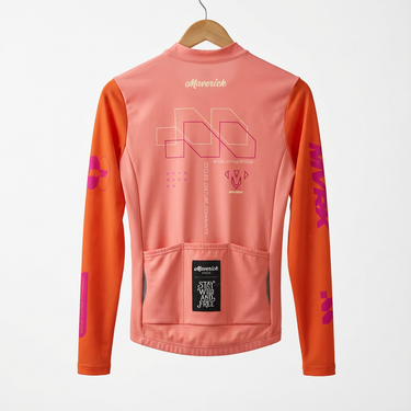 AeroCOOL Long Sleeve Jersey Red Women - Neon - Premium long sleeve cycling jersey - image 3