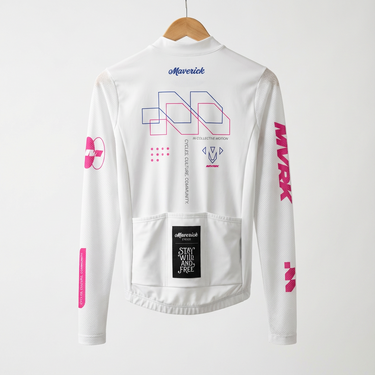 AeroCOOL Long Sleeve Jersey White Men - Neon - Premium long sleeve cycling jersey - image 3