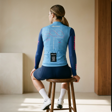 AeroCOOL Long Sleeve Jersey Blue Women - Neon - Premium long sleeve cycling jersey - image 4