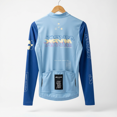 AeroCOOL Long Sleeve Jersey Blue Women - Prizm - Premium long sleeve cycling jersey - image 3