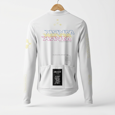 AeroCOOL Long Sleeve Jersey White Women - Prizm - Premium long sleeve cycling jersey - image 3
