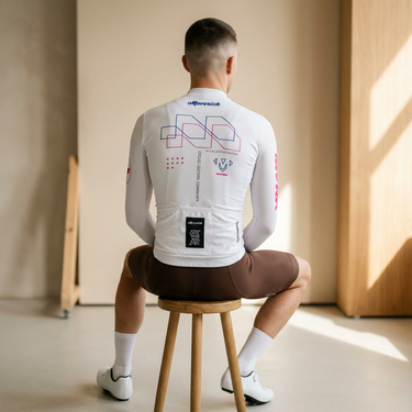 AeroCOOL Long Sleeve Jersey White Men - Neon - Premium long sleeve cycling jersey - image 4