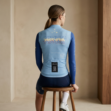 AeroCOOL Long Sleeve Jersey Blue Women - Prizm - Premium long sleeve cycling jersey - image 4