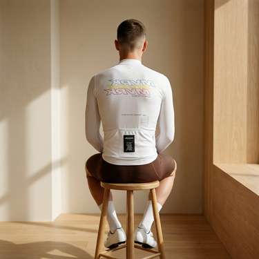 AeroCOOL Long Sleeve Jersey White Men - Prism - Premium long sleeve cycling jersey - image 4