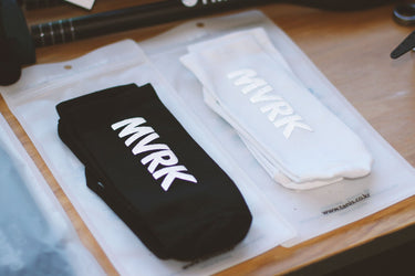 MVRK Reflective Logo Socks Black - Technical cycling cargo bib shorts - image 4