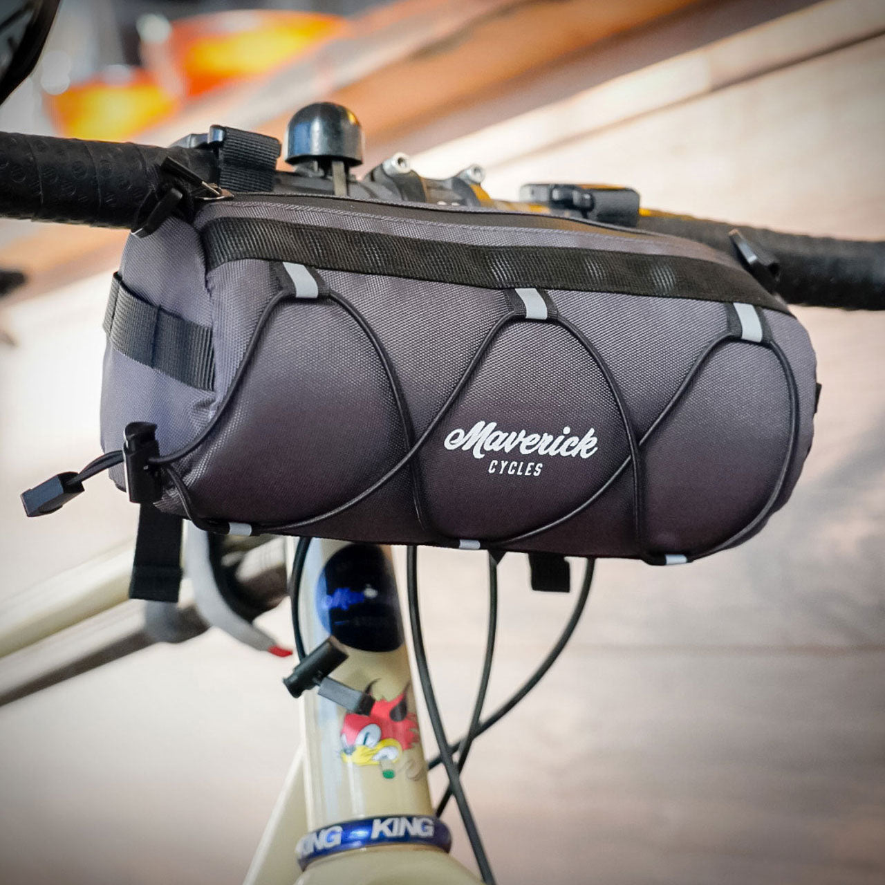 Tall Can Bar Bag Gray – Maverick Cycles